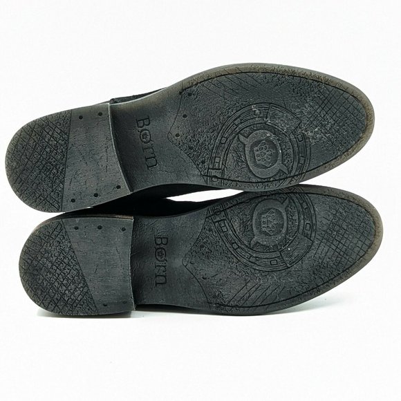 Born Women Arula Distressed Black Suede Western ankle boots size 6M NEW - Picture 4 of 9